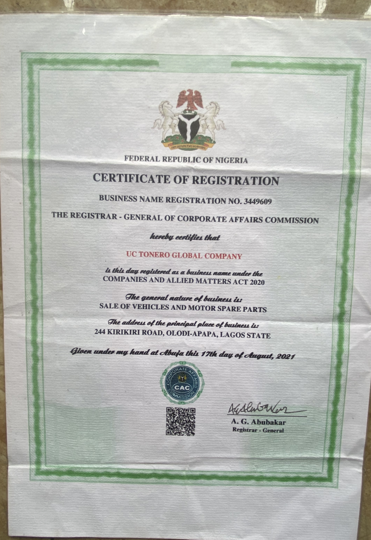 Uc Tonero Global Company